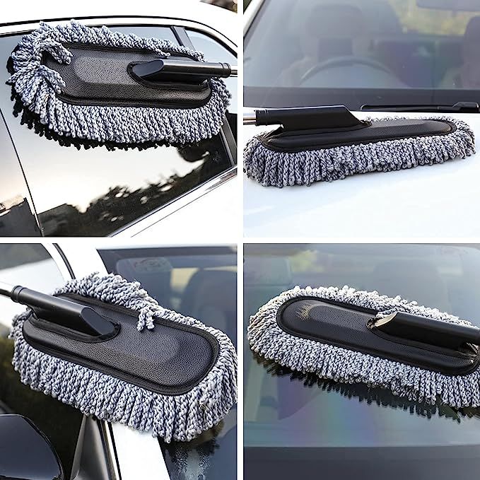 Premium Extendable Microfiber Car Duster – Scratch-Free Dust Cleaning Brush
