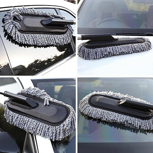 Premium Extendable Microfiber Car Duster – Scratch-Free Dust Cleaning Brush